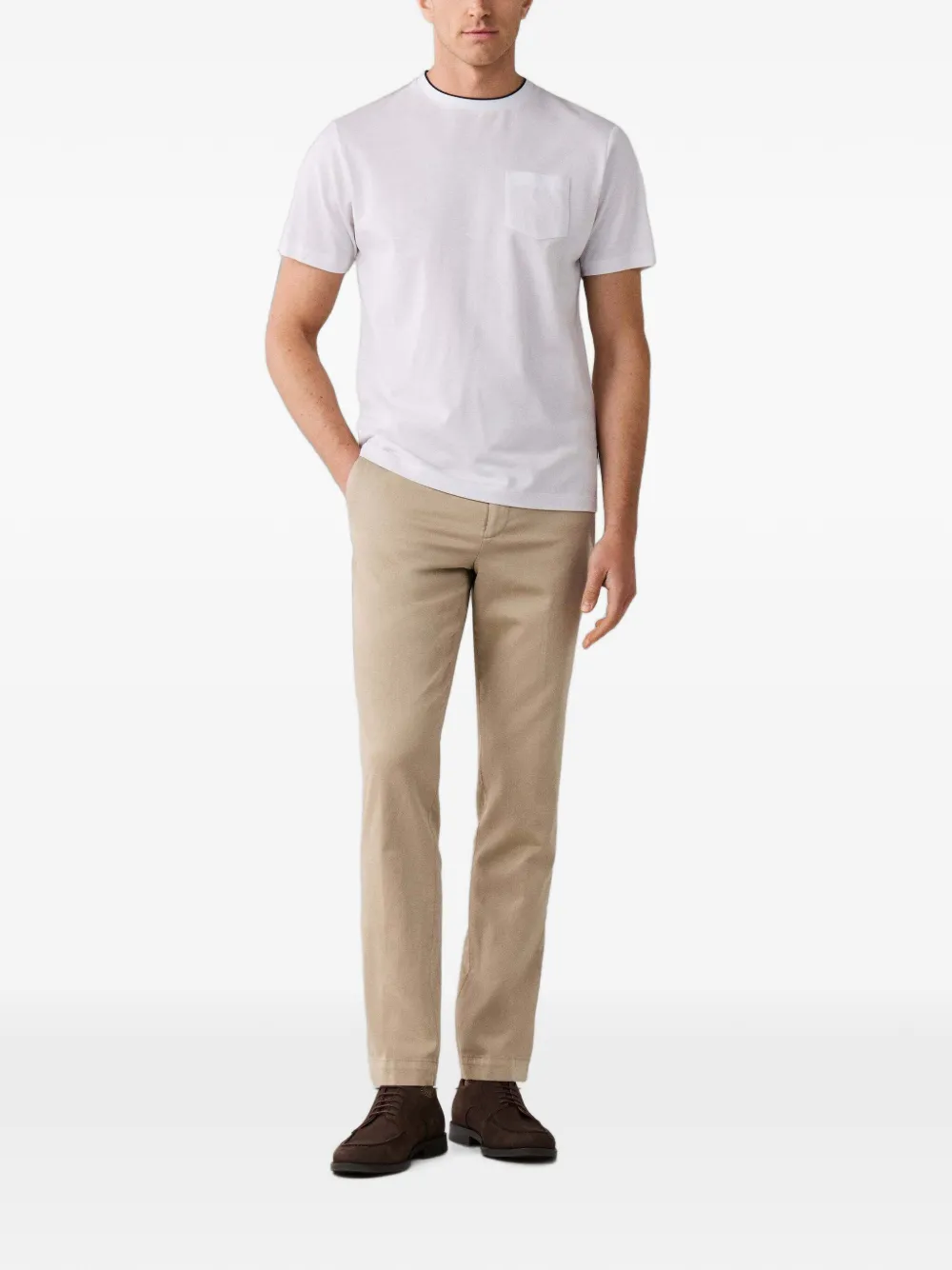 Hackett London Kensington slim-fit broek Beige