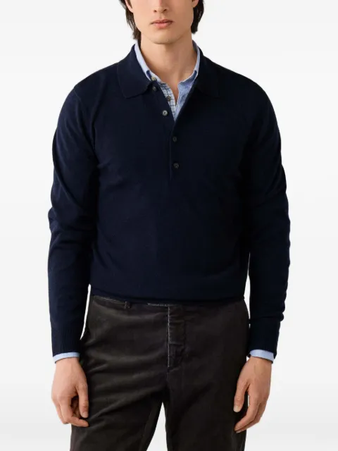 Hackett London playera tipo polo tejida