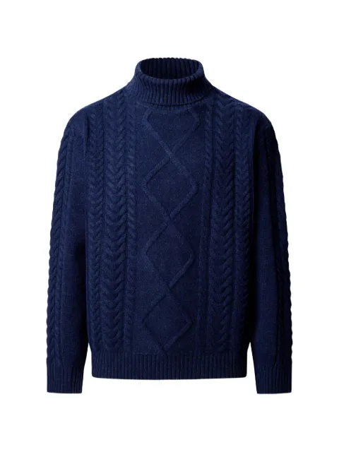 Hackett London argyle cable-knit sweater