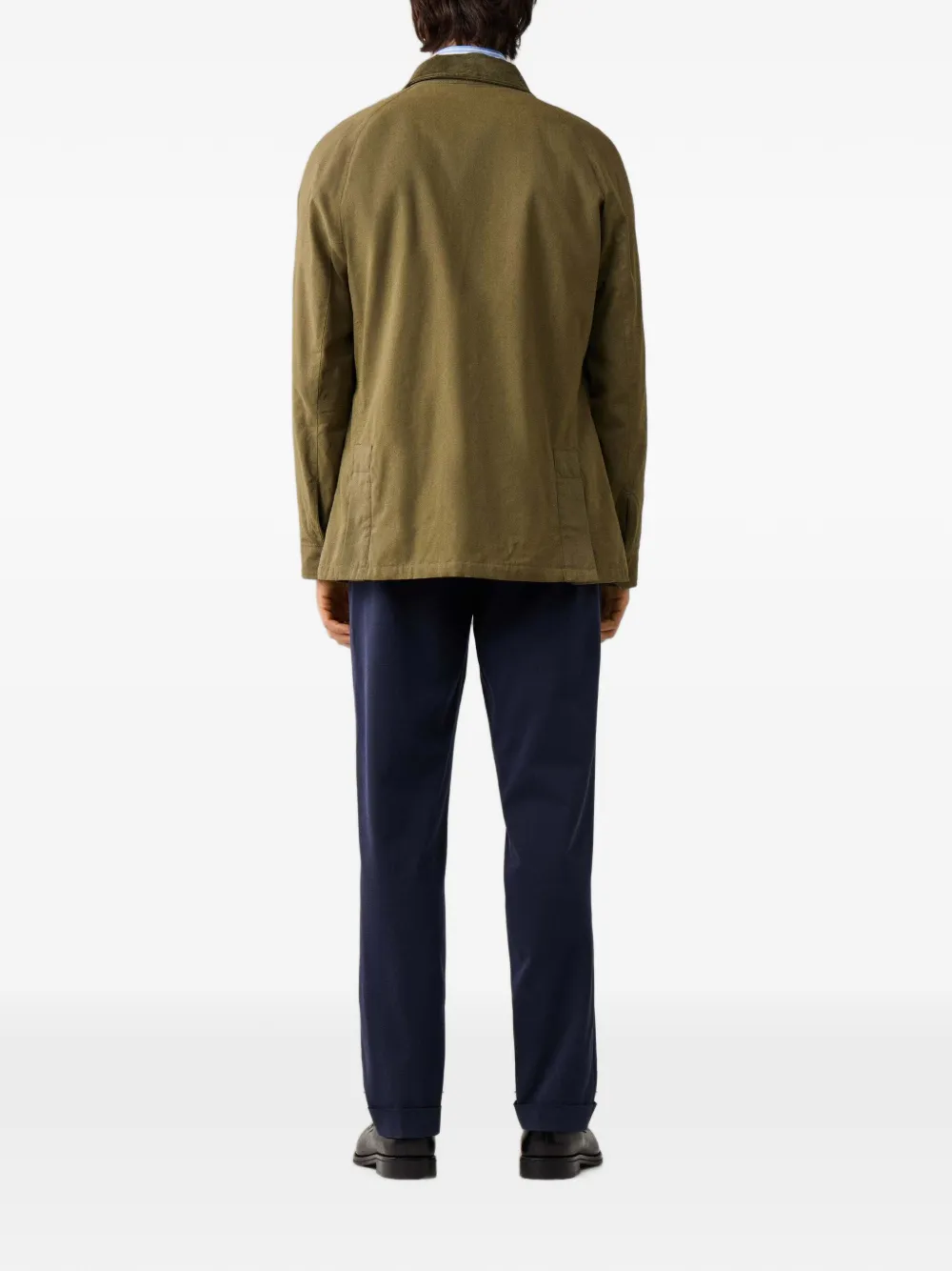 Hackett London Jack met ribfluwelen kraag Groen
