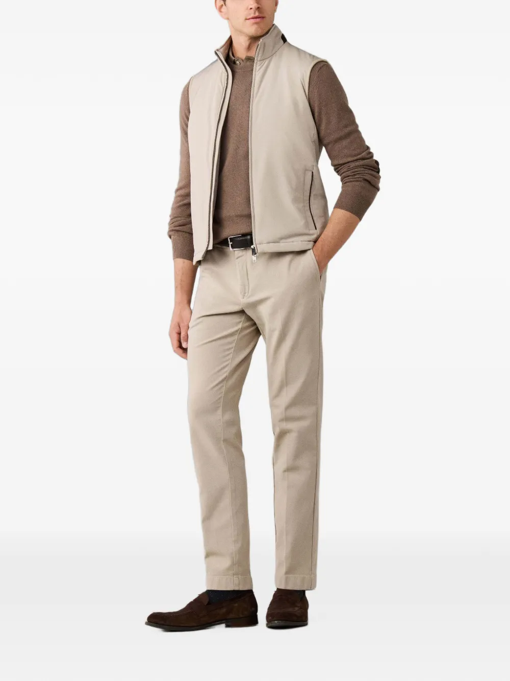 Hackett London Slim-fit broek Beige