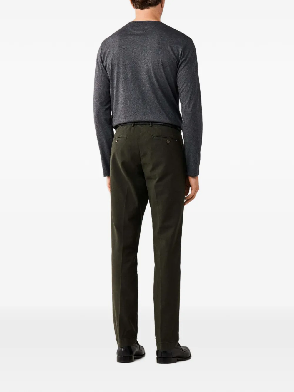 Hackett London Kensington Devon broek met textuur Groen