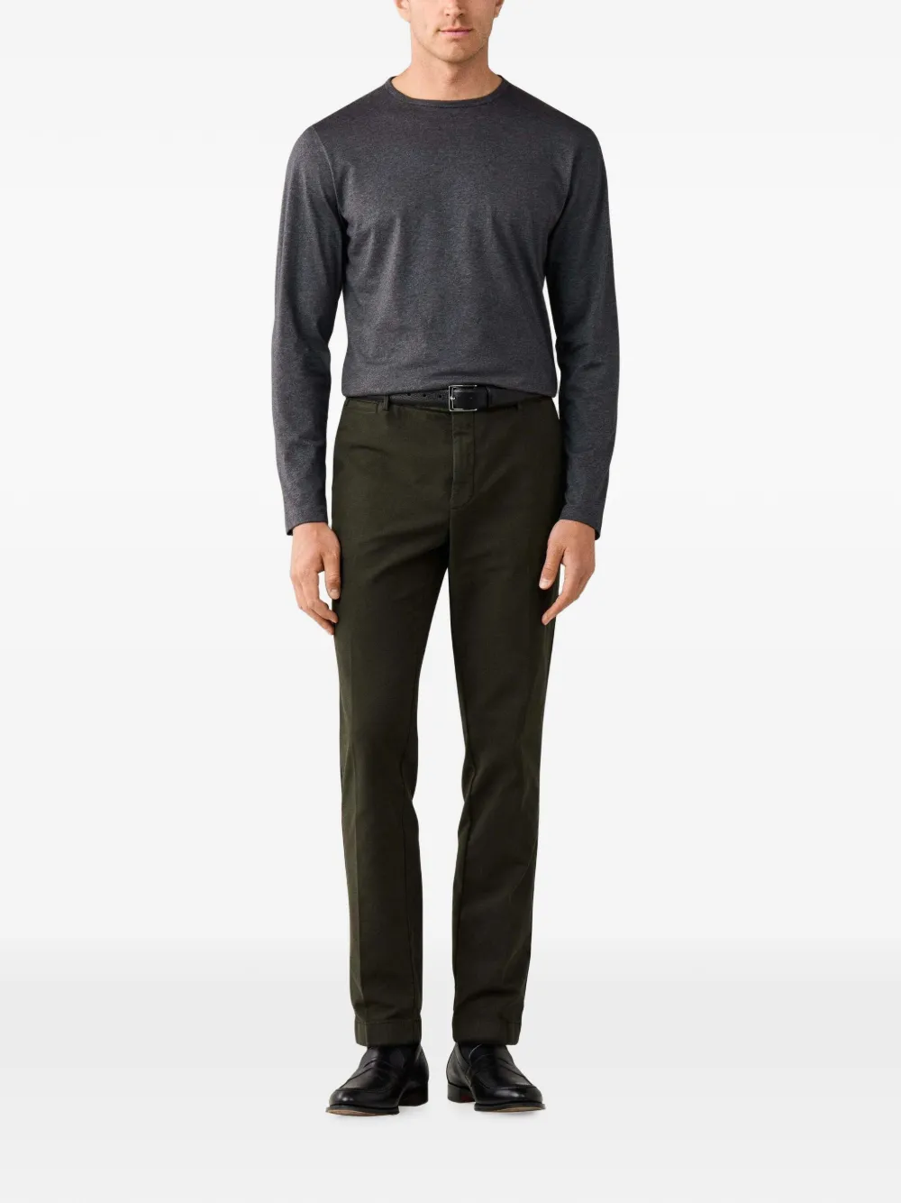 Hackett London Kensington Devon broek met textuur Groen