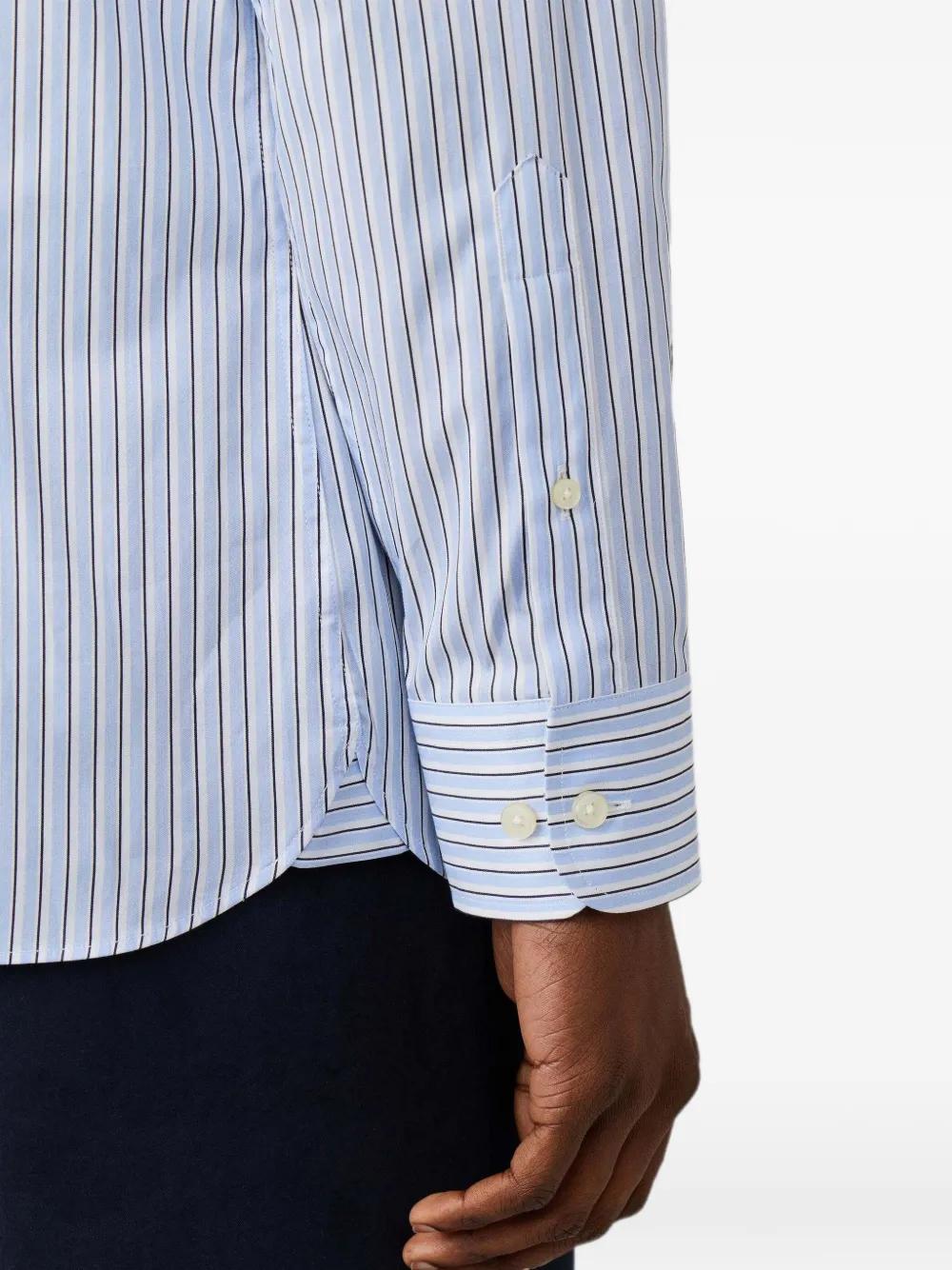 Hackett London Gestreept katoenen overhemd Blauw