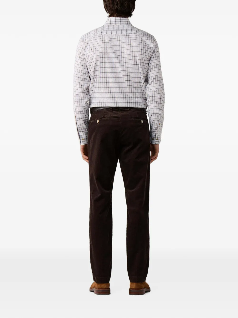 Hackett London Kensington ribfluwelen chino Bruin
