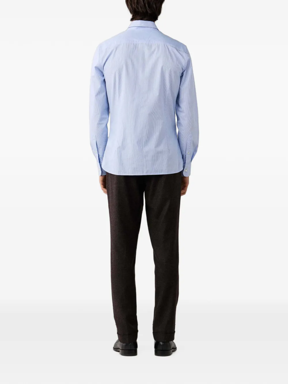 Hackett London Gestreept overhemd Blauw