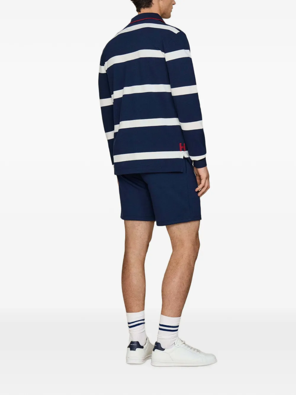 Hackett London Gestreept poloshirt Blauw