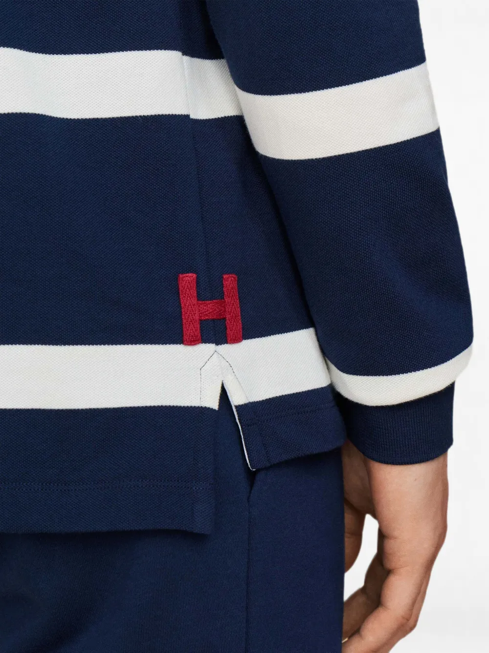 Hackett London Gestreept poloshirt Blauw