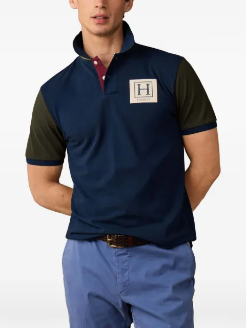 Hackett London Union Jack colour-block polo shirt