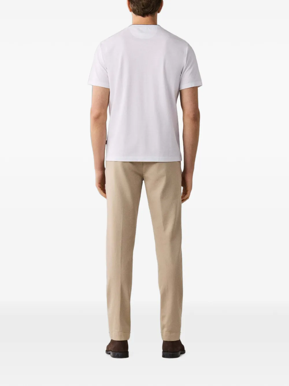 Hackett London Gemerceriseerd piqué-katoenen T-shirt Wit