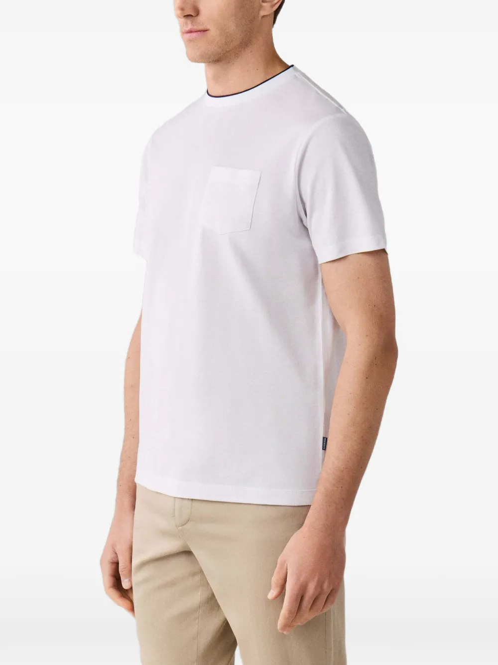 Hackett London Gemerceriseerd piqué-katoenen T-shirt Wit