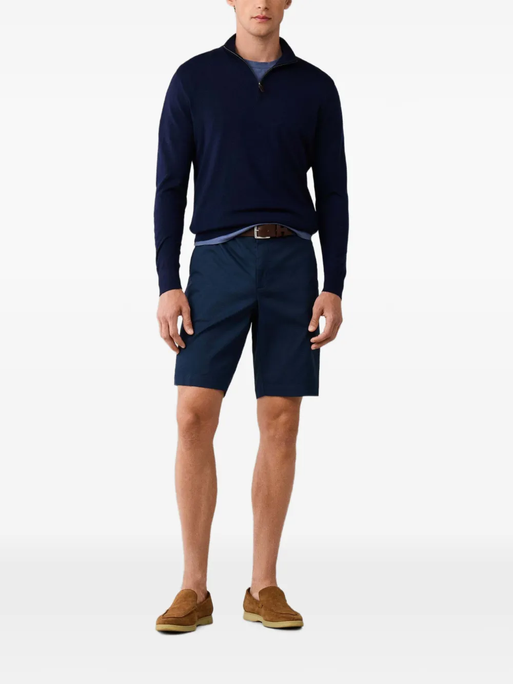Hackett London Trui met rits Blauw