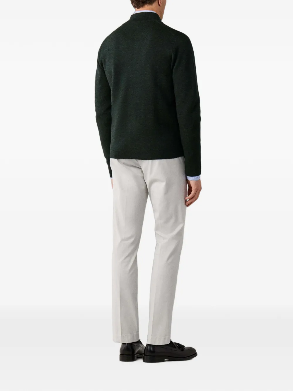 Hackett London Milano gebreid vest van merinowol Groen
