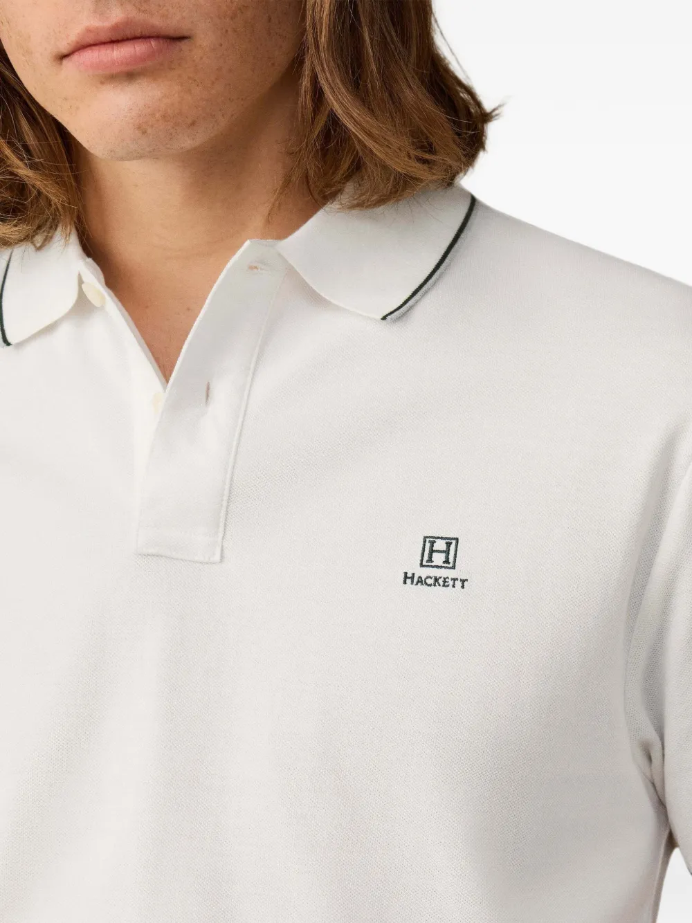 Hackett London Heritage H poloshirt met afwerking Wit