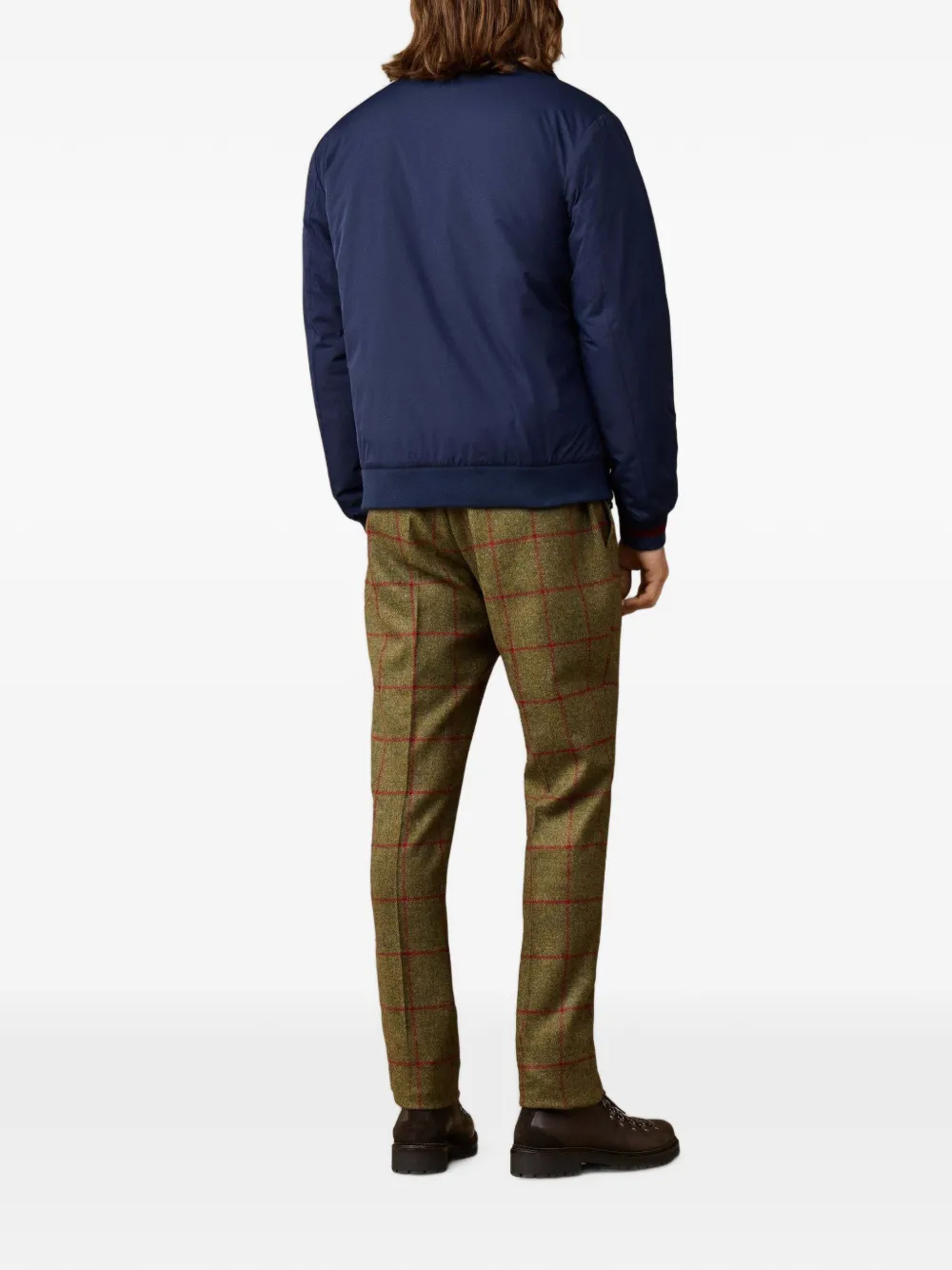Hackett London Blouson jack met geborduurd logo Blauw