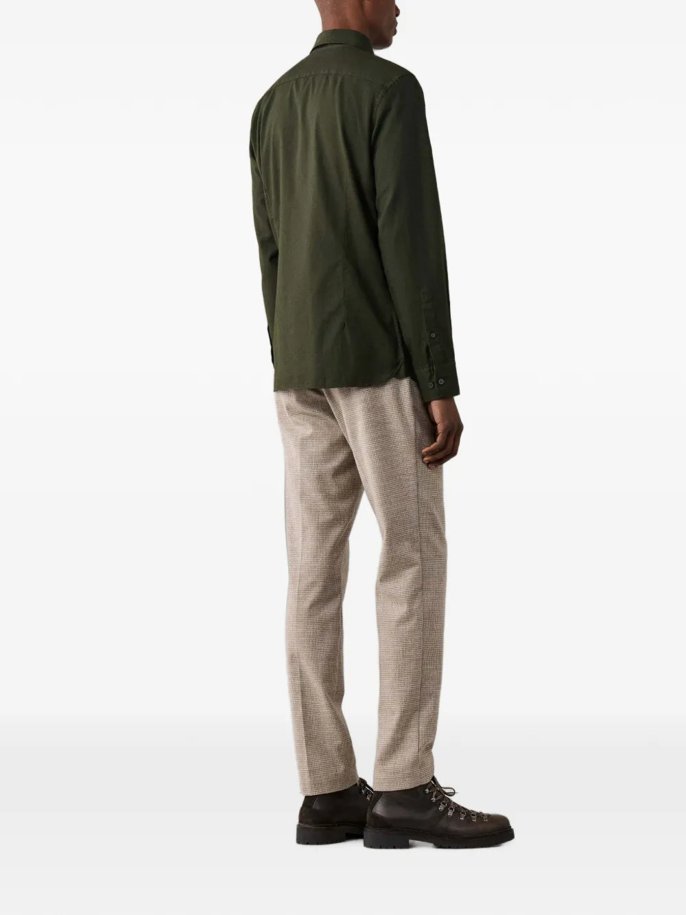 Hackett London Brompton Oxford overhemd met knopen Groen