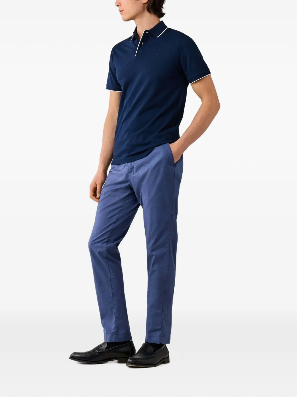 Hackett London Kensington slim-fit chino Blauw
