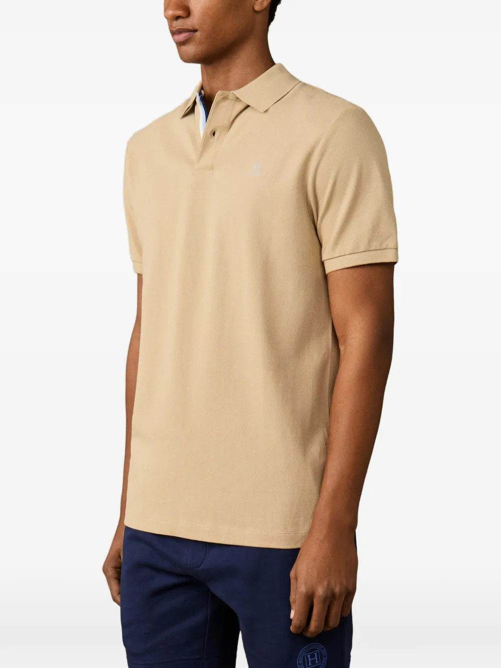 Hackett London Poloshirt met geborduurd logo Beige