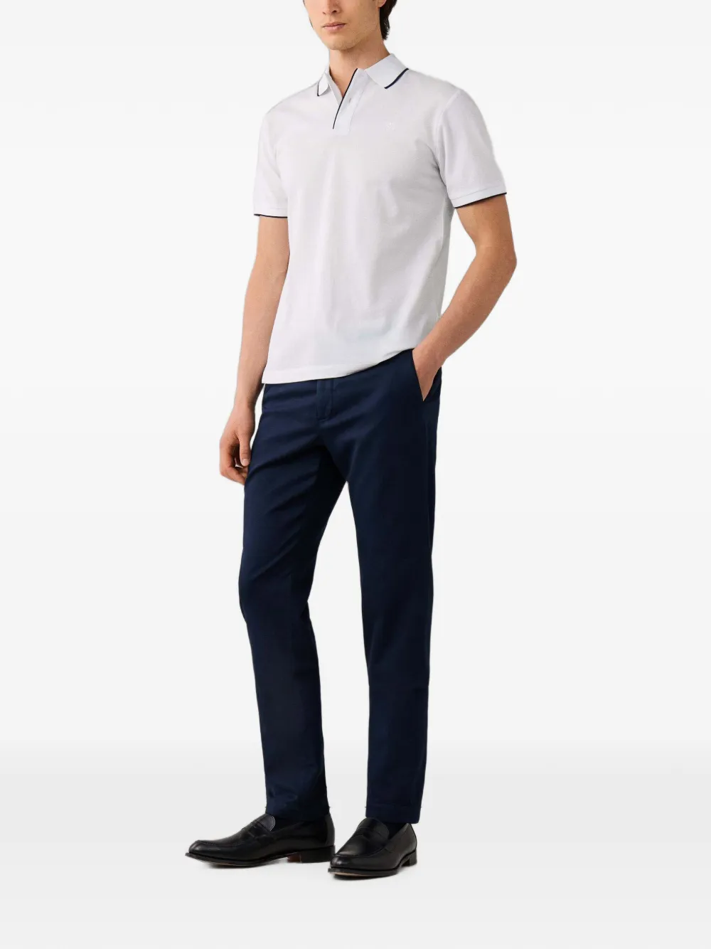 Hackett London Kensington slim-fit broek Blauw