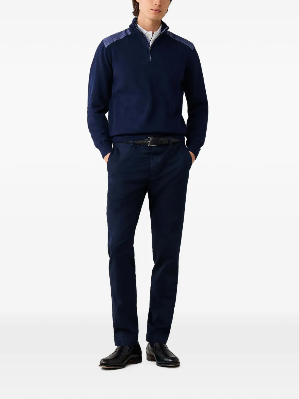 Hackett London Kensington slim-fit broek Blauw