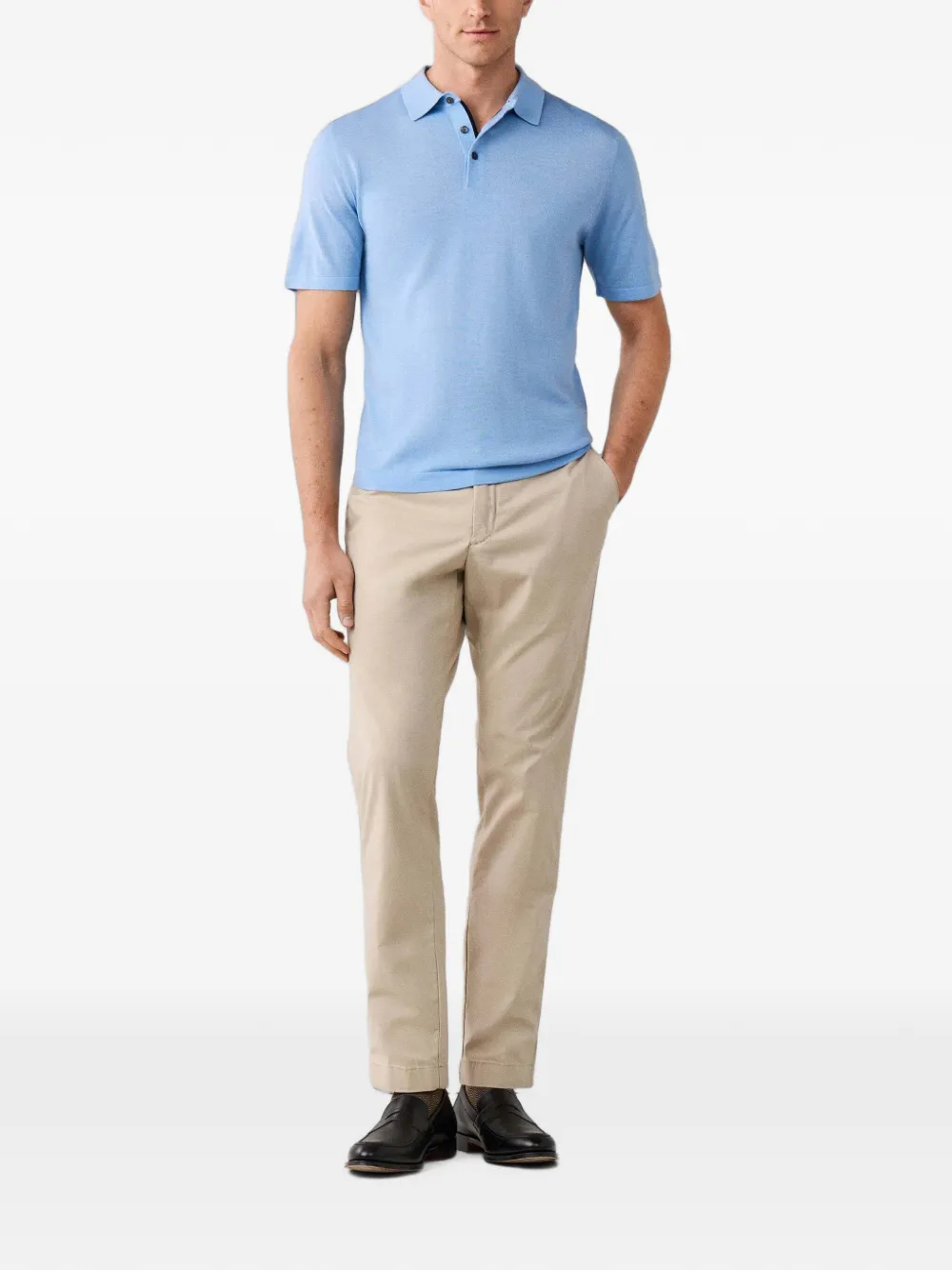 Hackett London Poloshirt met korte mouwen Blauw