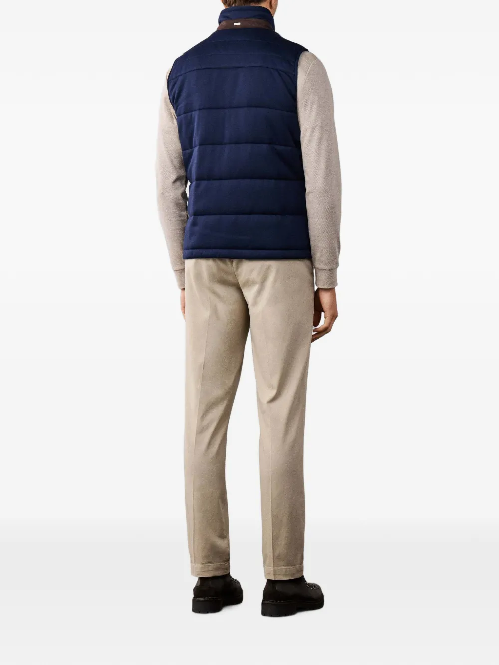 Hackett London Gewatteerde jersey bodywarmer Blauw
