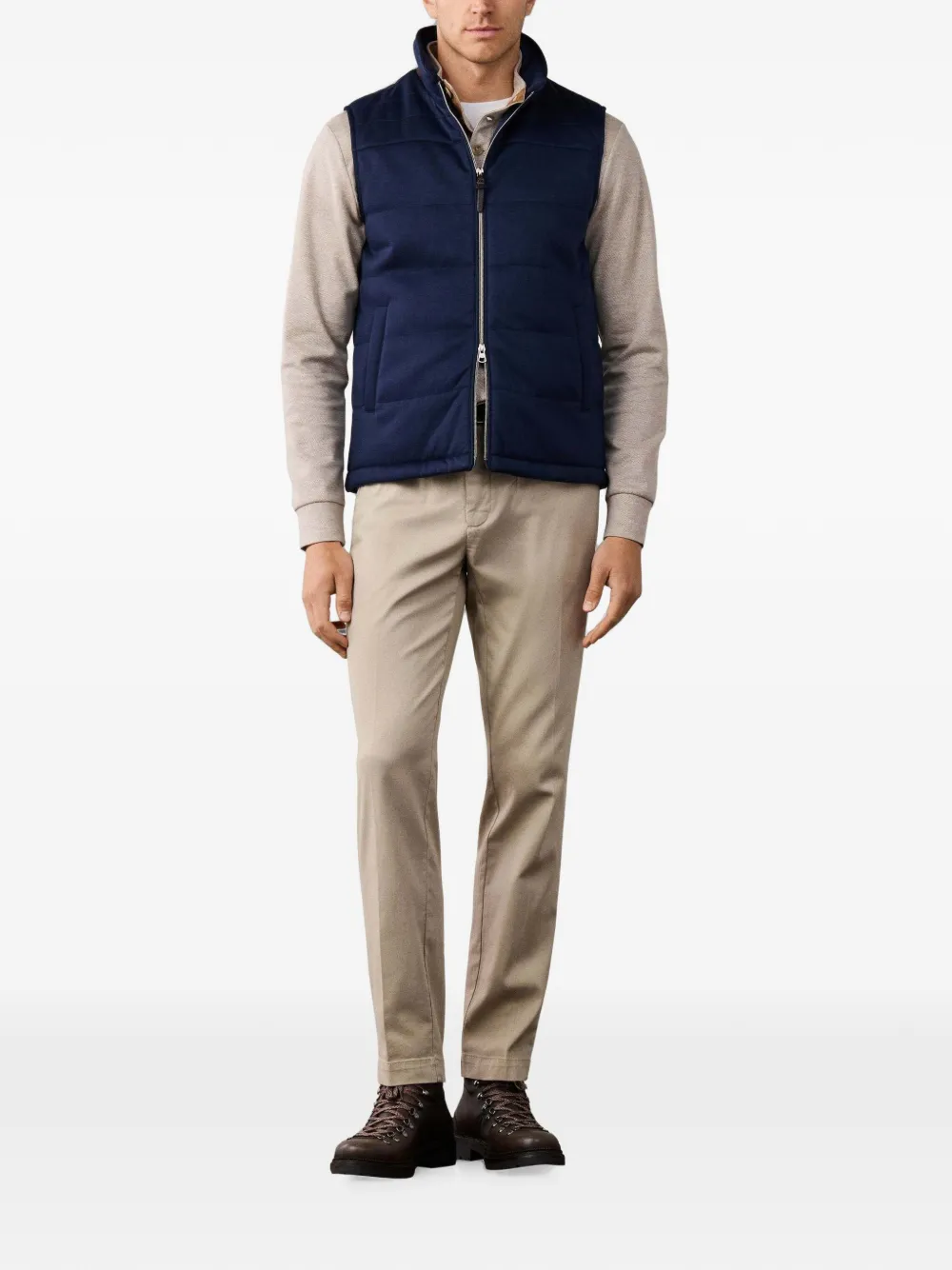 Hackett London Gewatteerde jersey bodywarmer Blauw
