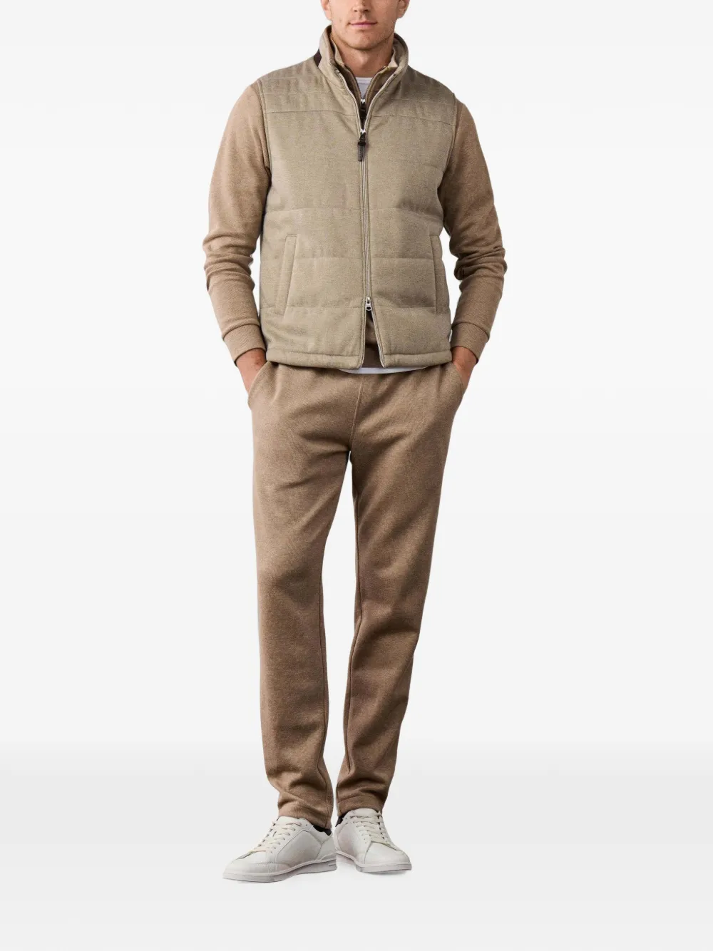 Hackett London Gewatteerde bodywarmer Beige