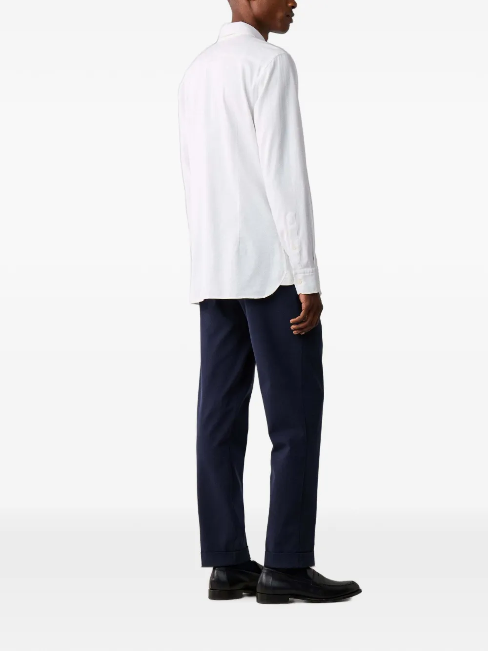 Hackett London Giro Inglese overhemd Wit