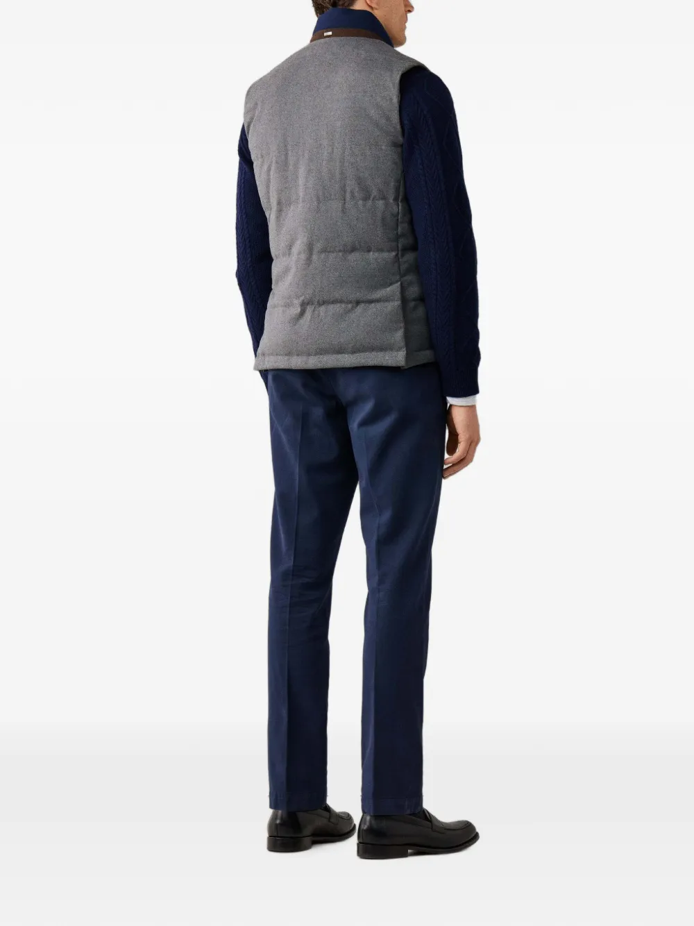 Hackett London Gilet met opstaande kraag Grijs