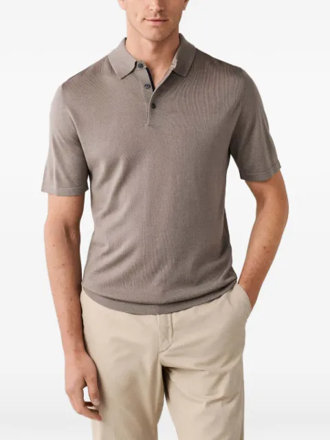 Hackett London knit short-sleeve polo shirt