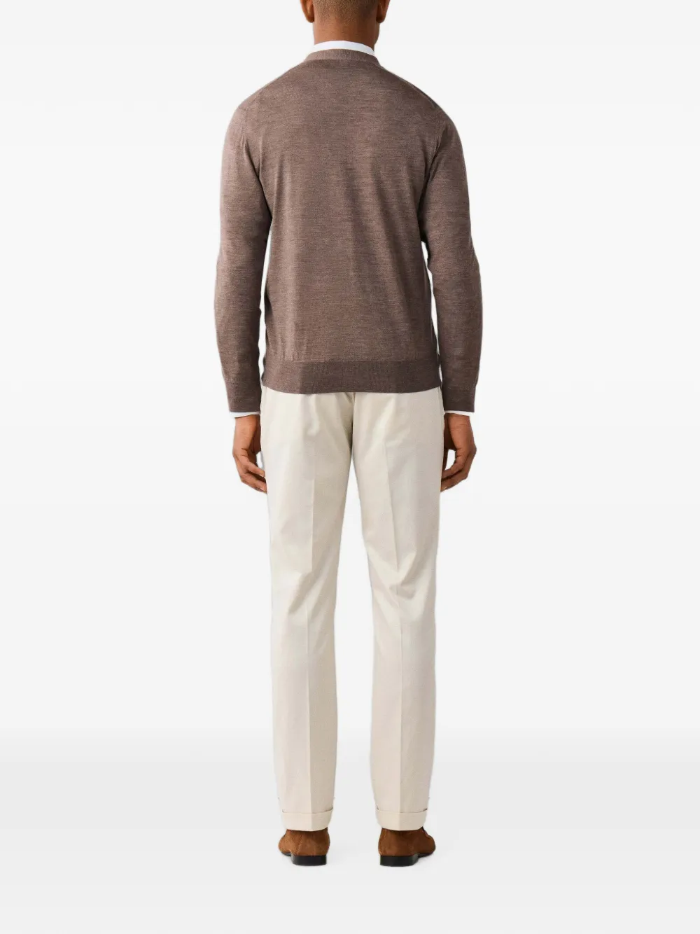 Hackett London Vest van merino wol Bruin