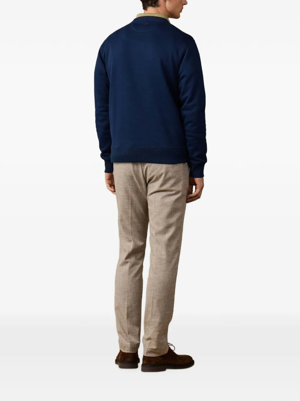 Hackett London Heritage Harry sweater met borduurwerk Blauw