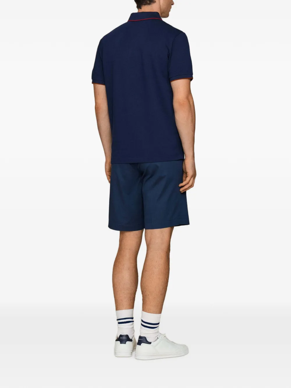 Hackett London Heritage LRC poloshirt met geborduurd wapenschild Blauw