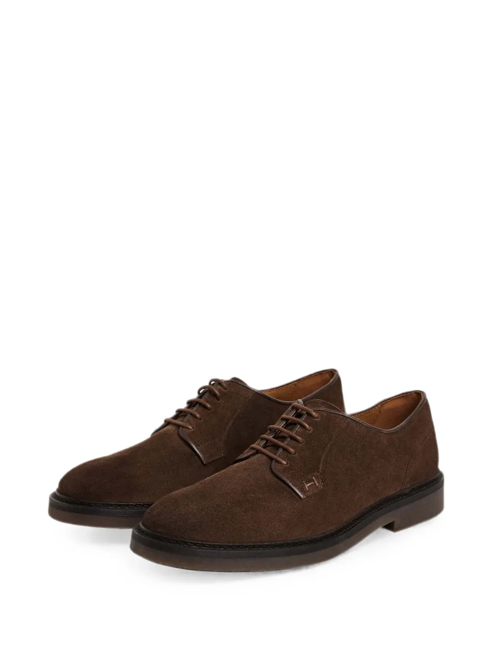Hackett London Elsted Blucher suède veterschoenen Bruin