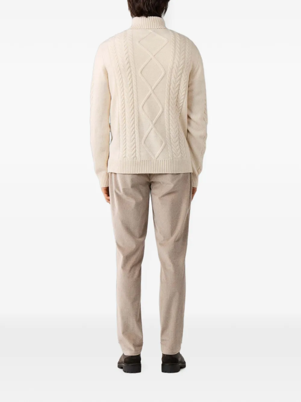 Hackett London Kabelgebreid vest met argyle-patroon Beige