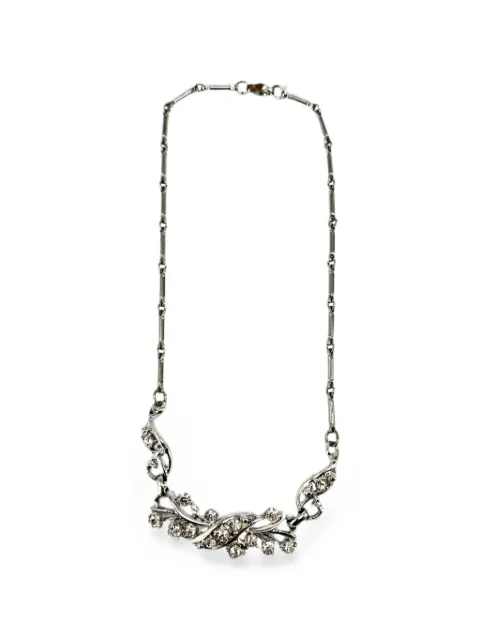 Madison.Maison 1950s rhinestone vine-collar necklace