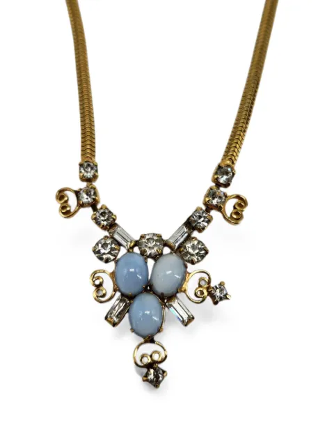 Madison.Maison rhinestone-embellished snake-chain necklace