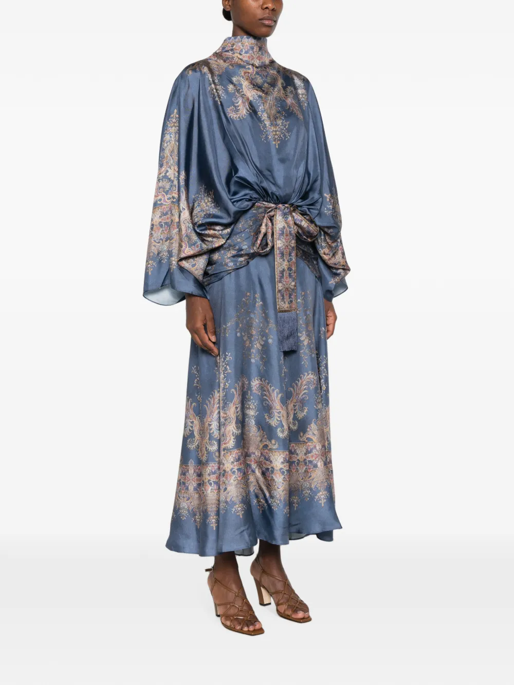 ZIMMERMANN Valiant batwing gown Blauw