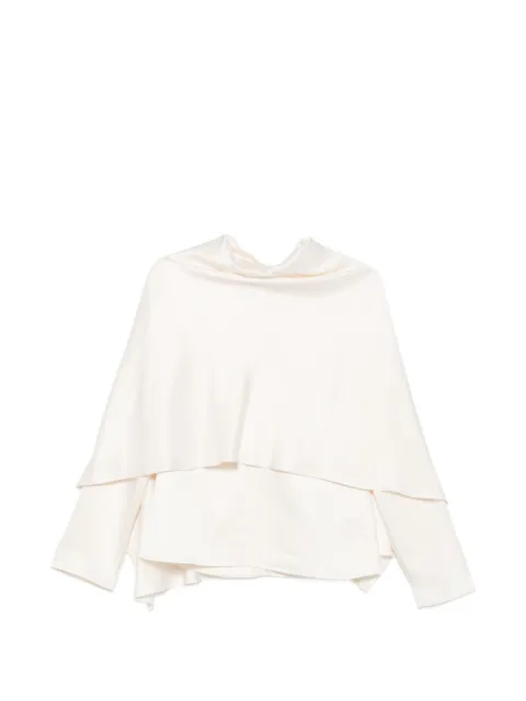 Róhe satin draped blouse