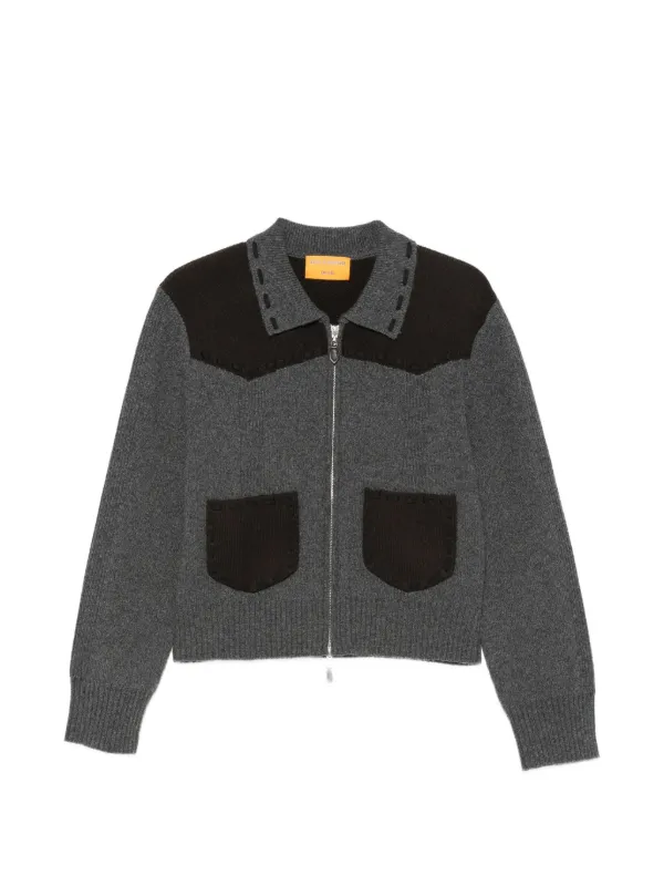 Guest In Residence Saddle Up Zip-up Cardigan in Grey