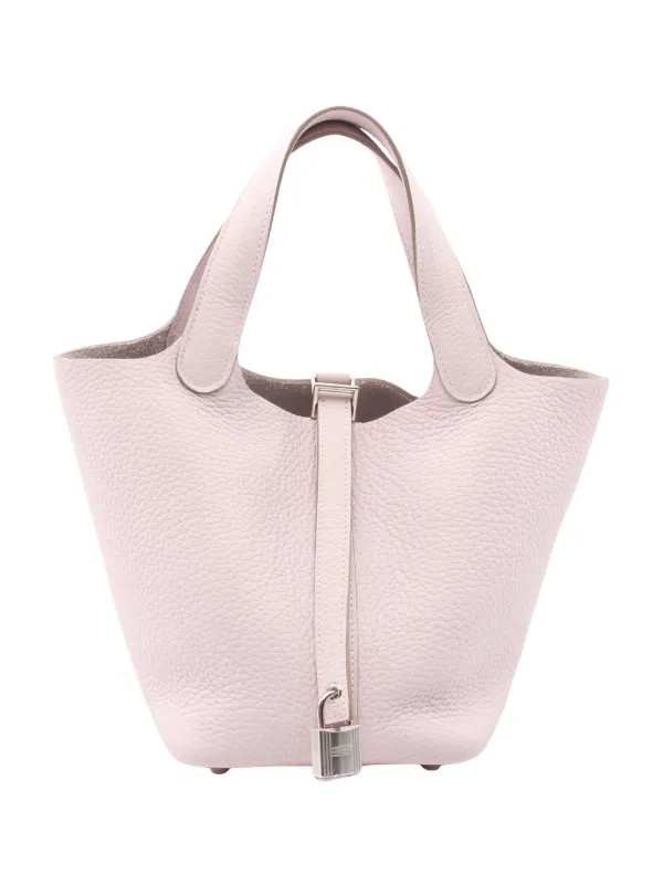 Hermès Pre-owned 2024 Clemence Picotin Lock 18 Handbag in Pink