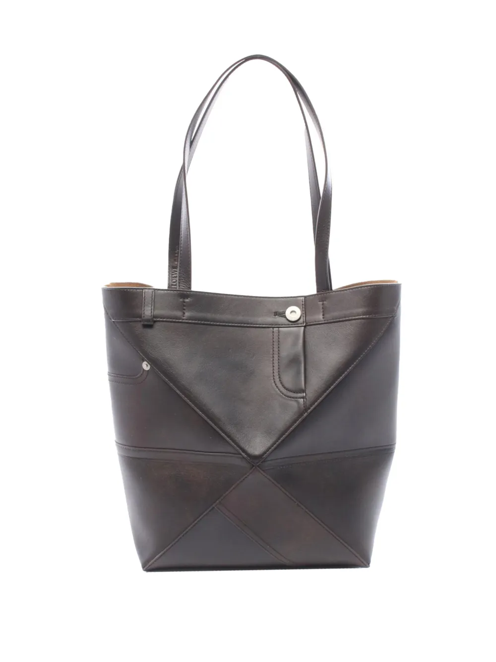 Loewe Pre-Owned 2010-2026 mittelgroßer Puzzle Fold Panta Tote Bag aus Kalbsleder - Braun