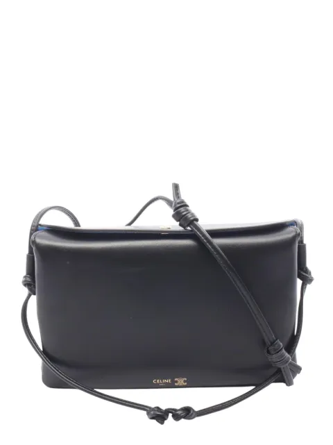 Celine Pre-Owned 2010-2026 레더 트리오 플랩 숄더 백