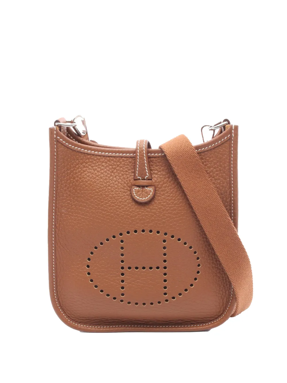 Hermès Pre-Owned Borsa a tracolla Evelyne I TPM in pelle Clemence 2022 - Marrone