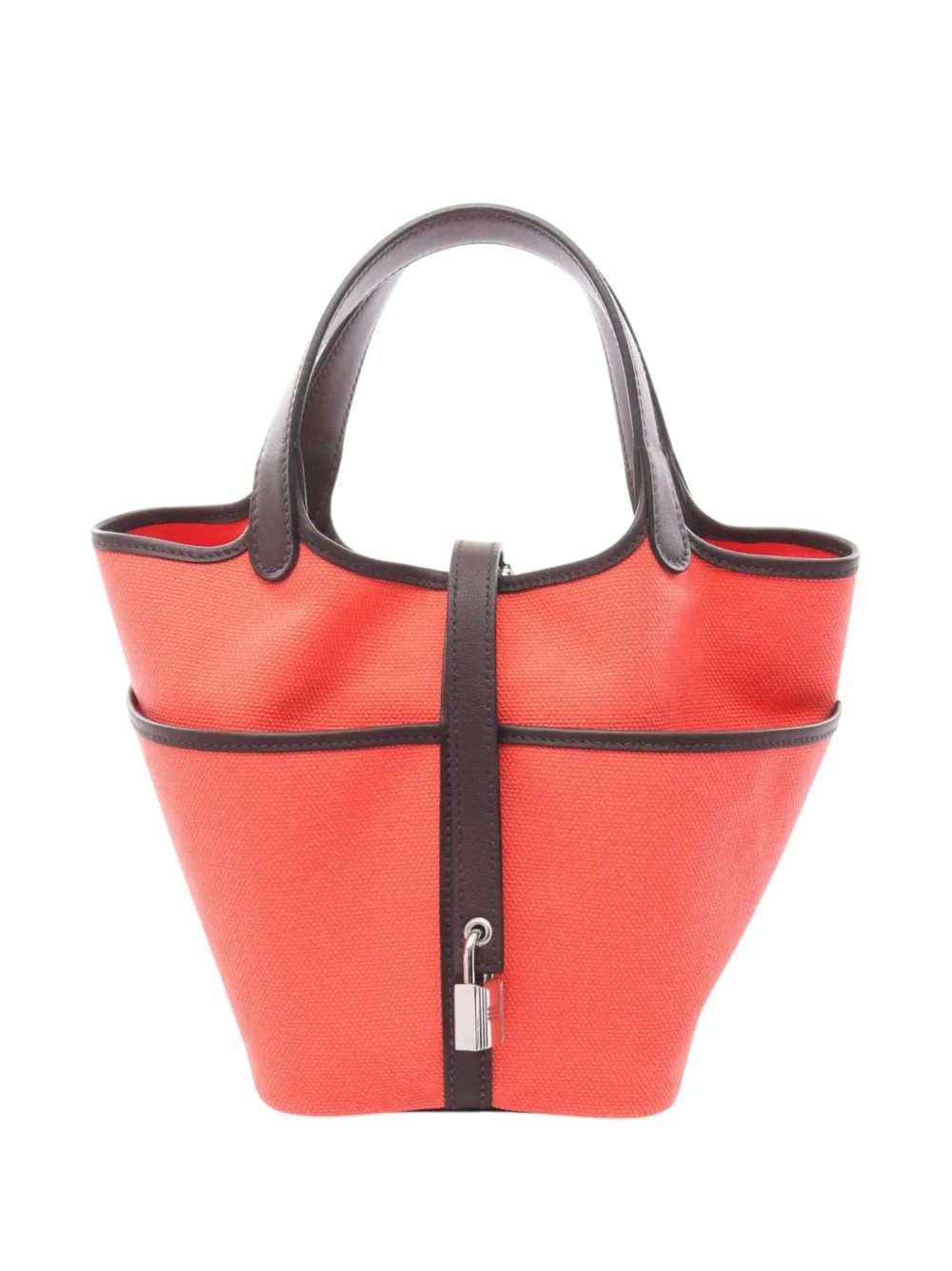 Hermès Pre-Owned 2023 Toile Goeland and Swift Cargo Picotin Lock Handtasche 18cm - Rosa