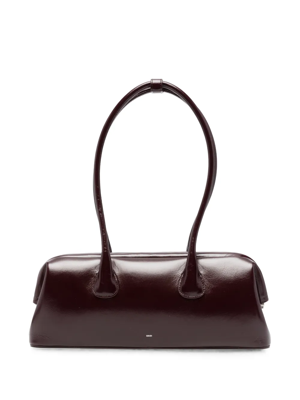 Osoi Boat Wide leather shoulder bag - Rosso