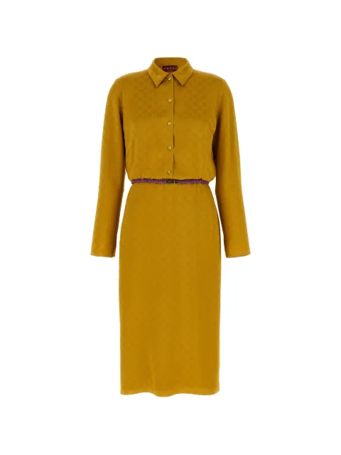 Gucci GG jacquard belted dress