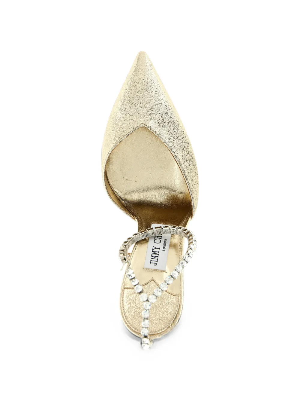 Jimmy Choo Saeda crystal-chain pumps Goud