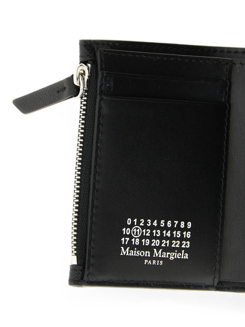 Maison Margiela Four Stitch leren portemonnee Zwart